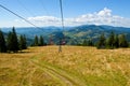 Mountain landscape. View from chairlift.