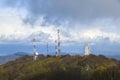 Mountain landscape view haughtily at cloud level far