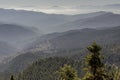 Morning mist in the mountains western Greece Royalty Free Stock Photo