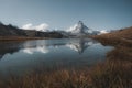 Mountain landscape with views of the Matterhorn peak in Zermatt, Switzerland Royalty Free Stock Photo