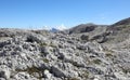 Mountain landscape with white rocks of the DOLOMITES mountain range of the European Alps in Italy