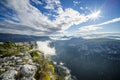 Mountain landscape width Canyon of Verdon River (Verdon Gorge) in Provence, France