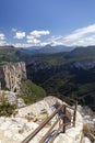 Mountain landscape width Canyon of Verdon River (Verdon Gorge) in Provence, France