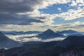 Mountain landscape width Canyon of Verdon River (Verdon Gorge) in Provence, France