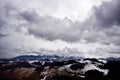 Mountain landscape in winter cloudy day Royalty Free Stock Photo