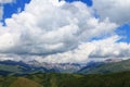 mountain landscapes of Dzungarian alatau with snow peaks