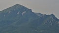 Mountain landscapes. Panoramic view from the observation platforms of Mount Mashuk to Mount Beshtau and the surrounding Pyatigorsk