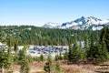 Mountain lanscape, parking, mt rainier national park