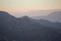 Mountain layers at sunset Royalty Free Stock Photo