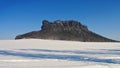 Mountain Lilienstein in winter Royalty Free Stock Photo