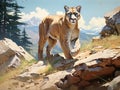 Mountain Lion Royalty Free Stock Photo