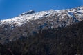 Mountain with little snow on the top sunlight in the morning at Lachen in North Sikkim, India Royalty Free Stock Photo