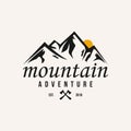 Mountain logo for adventure and outdoor logo design