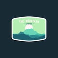 The mountain logo design. Design elements for logo, label, emblem, sign. Vector illustration - Vector