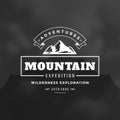 Mountain logo design template vector illustration Royalty Free Stock Photo