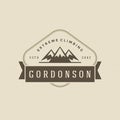 Mountain logo design template vector illustration Royalty Free Stock Photo