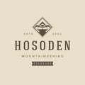 Mountain logo design template vector illustration Royalty Free Stock Photo