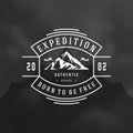 Mountain logo design template vector illustration Royalty Free Stock Photo