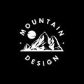 Mountain logo design template vector Royalty Free Stock Photo