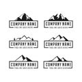 Mountain logo designs vector, Outdoor logo design inspiration Royalty Free Stock Photo