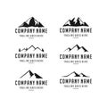 Mountain logo designs vector, Outdoor logo design inspiration Royalty Free Stock Photo