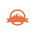 Mountain logo elegant mountain vector logo design illustrator