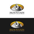 Mountain landscape icon Logo Business Template Vector, shape of the mountain line logo vector, logo app Royalty Free Stock Photo