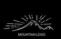 Mountain logo illustration design template .