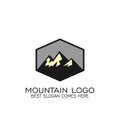 Mountain logo, silhouette graphic design,