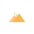 Mountain logo simple illustration color design vector template Royalty Free Stock Photo