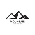 Mountain logo template, outdoor design vector illustration icon Royalty Free Stock Photo