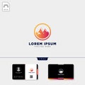 mountain logo template and free business card design