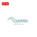 Mountain Logo Template. Vector Illustrator isolated white background Royalty Free Stock Photo