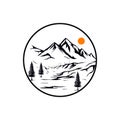 Mountain Logo, Vector Mountain Climbing, Adventure, Design For Climbing