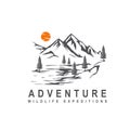 Mountain Logo, Vector Mountain Climbing, Adventure, Design For Climbing, Climbing Equipment, And Brand With Mountain