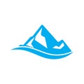 Mountain logo vector template symbol design Royalty Free Stock Photo