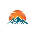 Mountain logo vector template symbol design Royalty Free Stock Photo