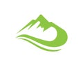 Mountain Logos and symbols template icons Royalty Free Stock Photo