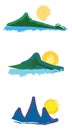 Mountain logos Royalty Free Stock Photo