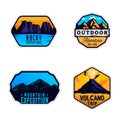 Mountain logotypes, stickers, badges. Outdoor themed labels