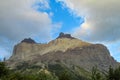 Mountain Los Cuernos in Torres del Paine national park in Chile Patagonia