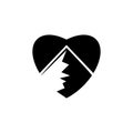 Mountain love logo design