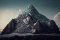 Mountain made from garbage, created with Generative AI technology Royalty Free Stock Photo