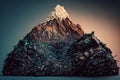 Mountain made from garbage, created with Generative AI technology Royalty Free Stock Photo