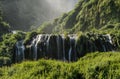 Mountain man-made waterfall Cascata delle Marmore in Italy Royalty Free Stock Photo