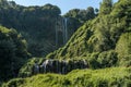 Mountain man-made waterfall Cascata delle Marmore in Italy Royalty Free Stock Photo