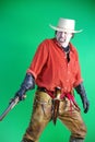 Mountain man with muzzle loader pistol Royalty Free Stock Photo