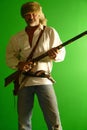 Mountain Man Muzzle Loader, Tomahawk, Knife, Possibles Royalty Free Stock Photo