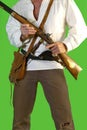 Mountain Man, possibles bag, cap and ball weapons Royalty Free Stock Photo