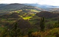 Mountain meadows at autumn illuminated by devine light, Radocelo mountain Royalty Free Stock Photo